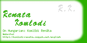 renata komlodi business card