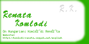 renata komlodi business card